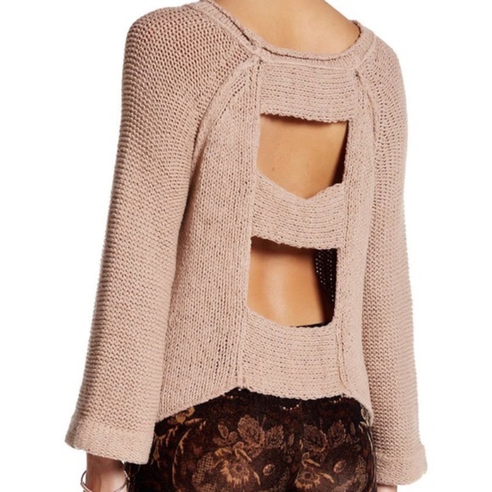 Free People Open Back Sweater